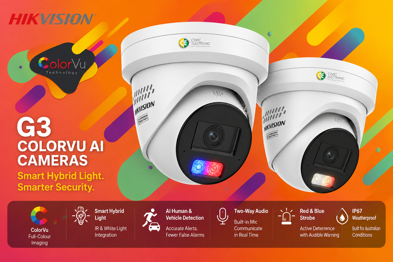 Hikvision G3 ColorVu AI Cameras – Smart Hybrid Light & Active Deterrence