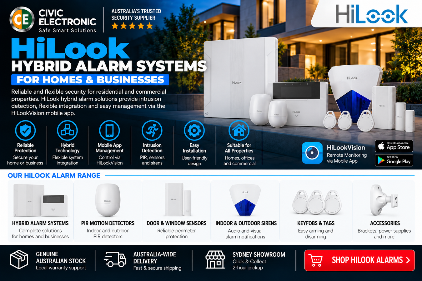 HiLook Hybrid Alarm Systems Australia