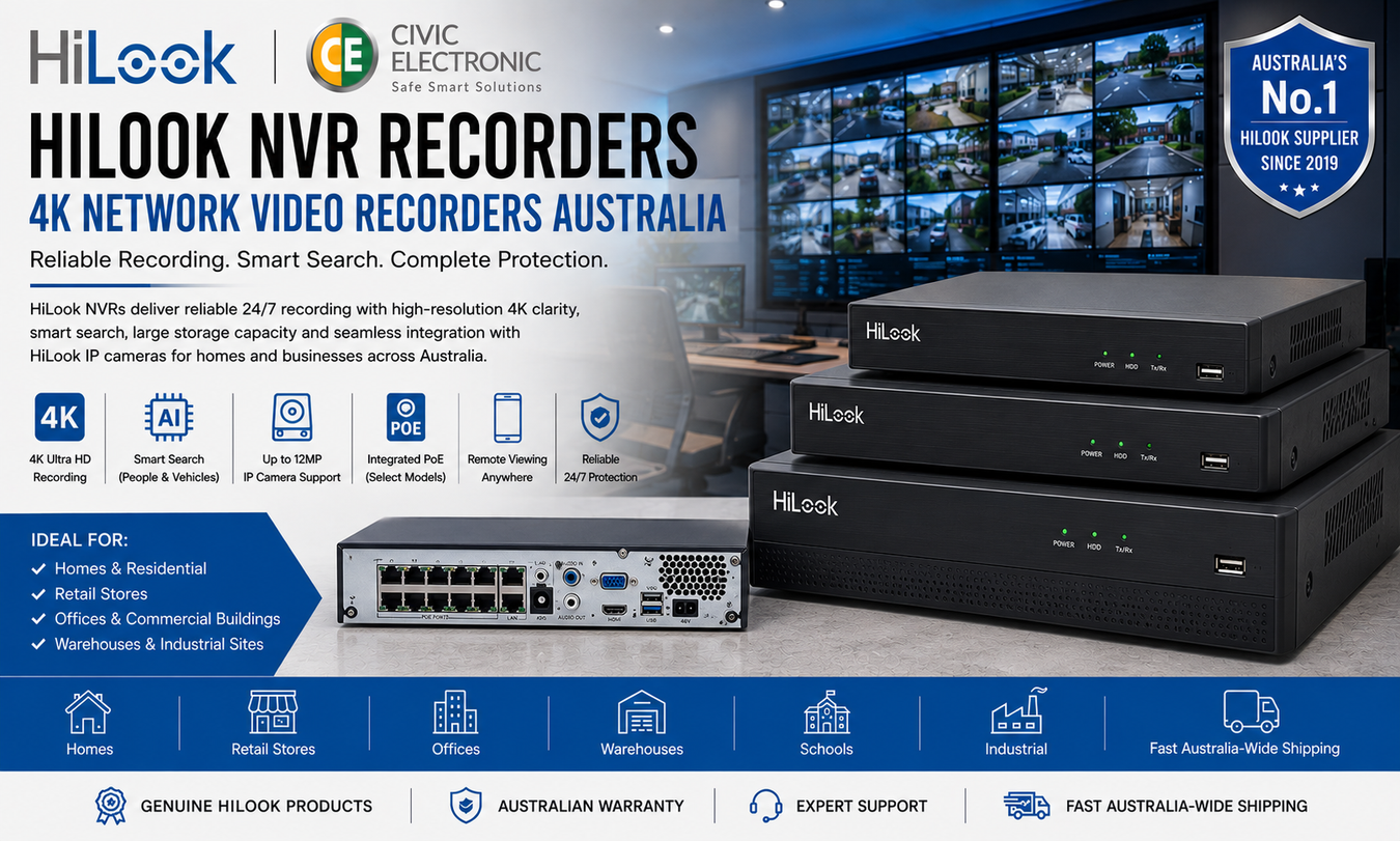 HiLook NVR Recorders | 4K Network Video Recorders Australia