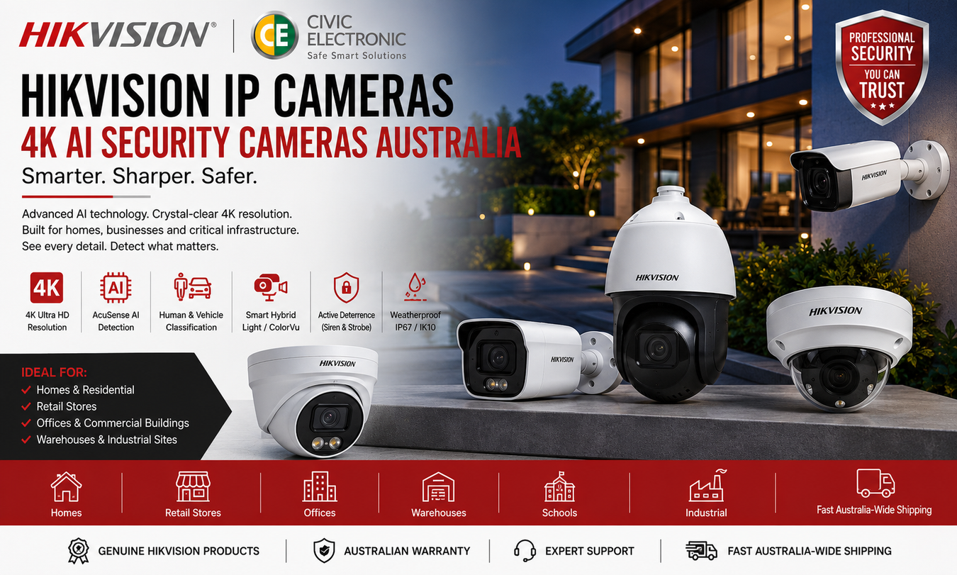 Hikvision IP Cameras | 4K AI Security Cameras Australia