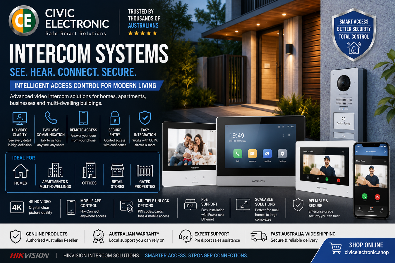 Intercom Systems Australia | Video Door Intercom Sydney