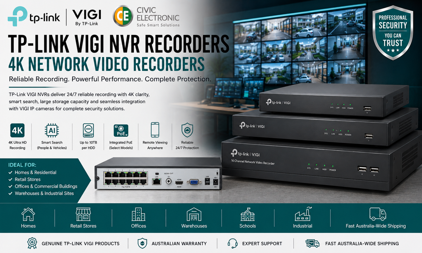 TP-Link VIGI NVR Recorders | 4K Network Video Recorders