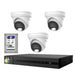 HiLook Pro 6MP Smart Hybrid Light 4CH CCTV Kit:3 IP Turret Cameras+4CH NVR - Civic Electronic