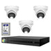 HiLook Pro 8MP 4K Smart Hybrid Light 4CH CCTV Kit:3 IP Turret Cameras+4CH NVR - Civic Electronic