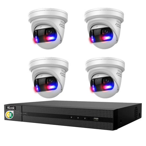 Hikvision HiLook Pro Panoramic 8CH CCTV Kit: 4 x Pro IPC-T289PH-MU/SL + 8CH NVR - Civic Electronic