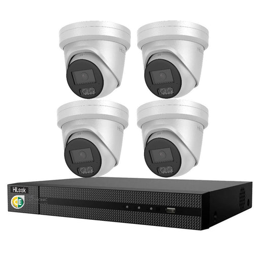 HiLook Hi Color Pro 6MP 4CH CCTV Kit: 4 x IP Hi Color Camera+ 4CH NVR - Civic Electronic