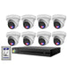 HiLook 4K 8MP All-in-One Active Colour Deterrence 8CH CCTV Kit: 8 x IP Active Colour Camera+ 8CH NVR - Civic Electronic