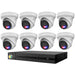 HiLook 4K 8MP All-in-One Active Colour Deterrence 8CH CCTV Kit: 8 x IP Active Colour Camera+ 8CH NVR - Civic Electronic