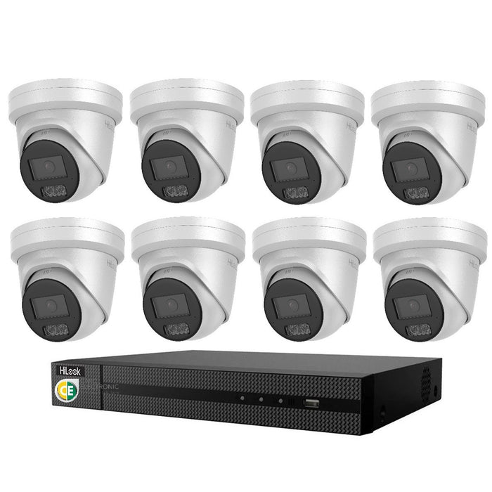 HiLook Hi Color Pro 6MP 16CH CCTV Kit: 8 x IP Hi Color Camera+ 16CH NVR - Civic Electronic