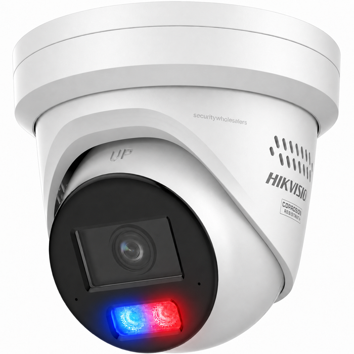Hikvision 8MP 4K AI ColorVu G3 16CH CCTV kit: 8 Camera Red, Blue Siren Strobe+16CH NVR