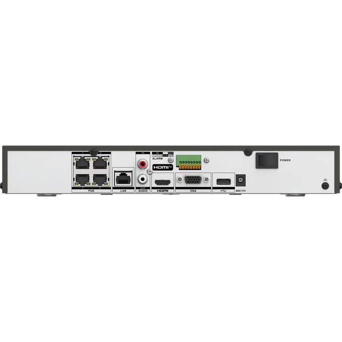 Hikvision DS-7604NI-M1/4P 4-Channel 1U 4K NVR+4TB HDD - Civic Electronic