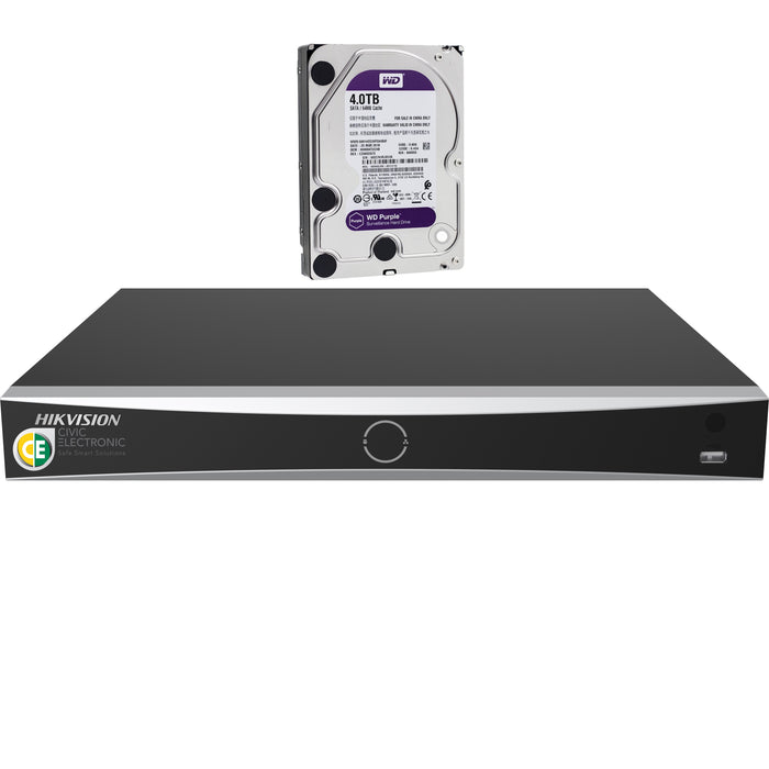 Hikvision DS-7608NXI-I2/8P/VPro 8-Channel I/VPro Series NVR with AcuSeek+4TB HDD - Civic Electronic