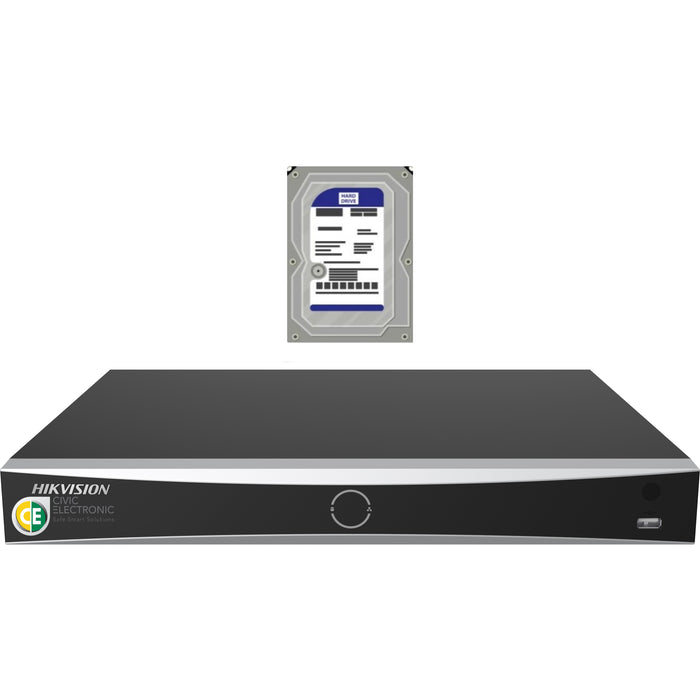 Hikvision DS-7616NXI-I2/16P/VPro 16-Channel I/VPro Series NVR with AcuSeek + 6TB HDD - Civic Electronic