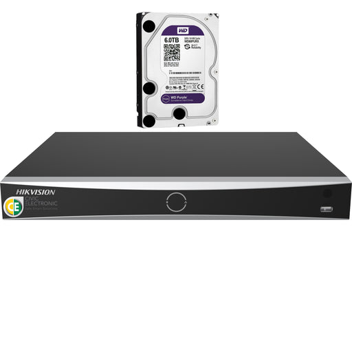 Hikvision DS-7616NXI-I2/16P/VPro 16-Channel I/VPro Series NVR with AcuSeek+6TB HDD - Civic Electronic
