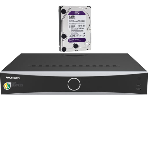 Hikvision DS-7732NXI-I4/16P/VPro 32-Channel I/VPro Series NVR with AcuSeek+4TB HDD - Civic Electronic