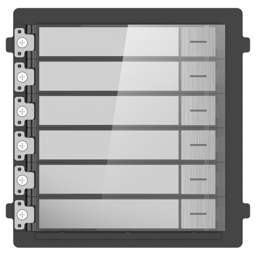 Hikvision DS-KD-KK/S KD8 Series Pro Modular Door Station 6-Button Stainless Steel Nametag Module - Civic Electronic