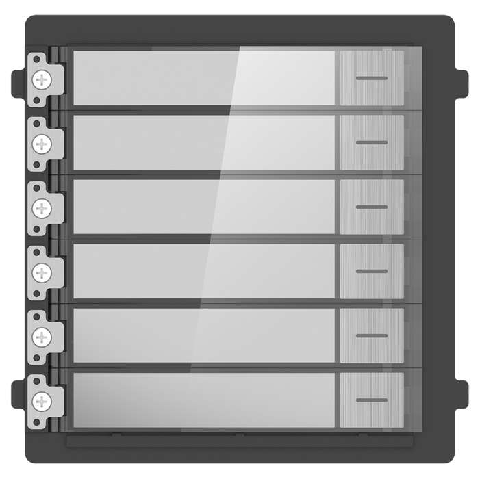 Hikvision DS-KD-KK/S KD8 Series Pro Modular Door Station 6-Button Stainless Steel Nametag Module - Civic Electronic