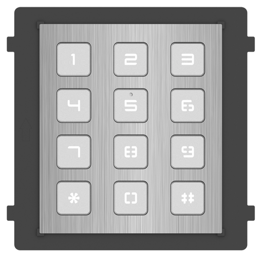 Hikvision DS-KD-KP/S KD8 Pro Modular Door Station Stainless Steel Keypad Module - Civic Electronic