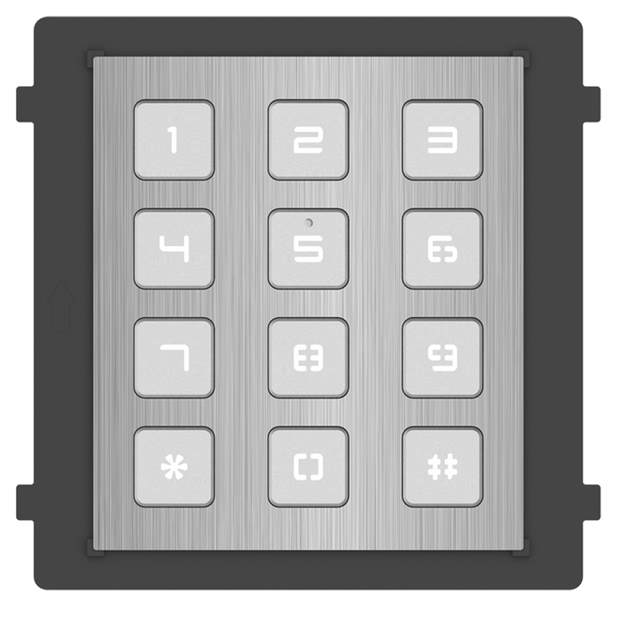 Hikvision DS-KD-KP/S KD8 Pro Modular Door Station Stainless Steel Keypad Module - Civic Electronic