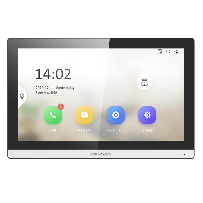 Hikvision DS-KH6350-WTE1 7″ Touch IP Indoor Station - Civic Electronic