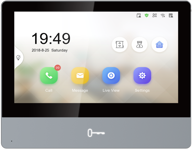 Hikvision DS-KH8350-WTE1 7″ Touch Screen IP Indoor Station - Civic Electronic