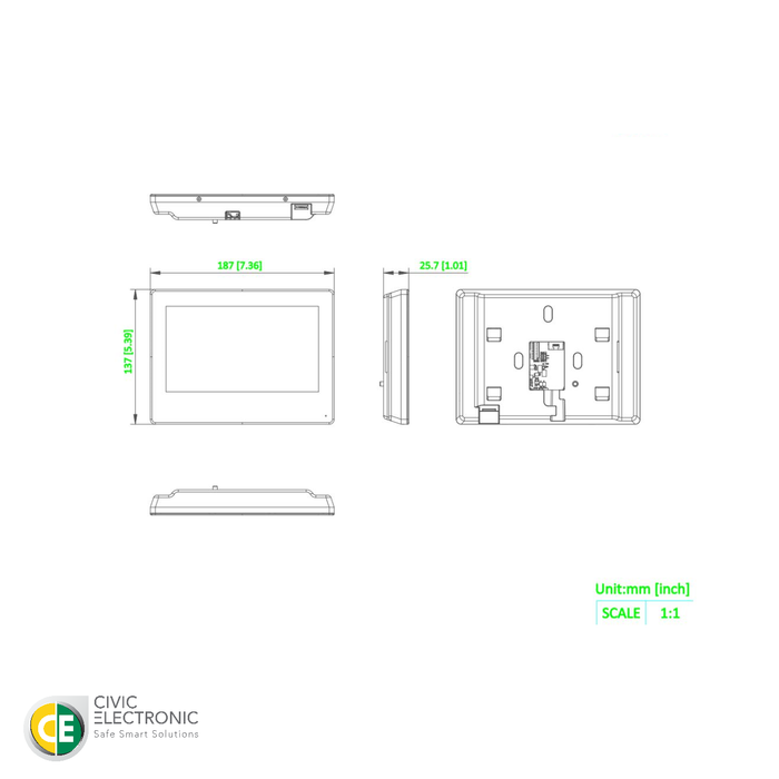 Hikvision 7-Inch All-in-one Management Android IP Indoor Station - Civic Electronic