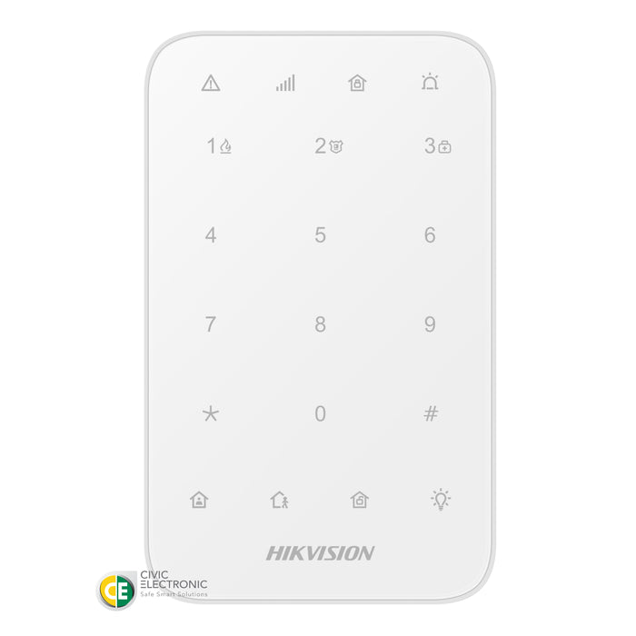 Hikvision AX PRO Series DS-PK1-E-WB Wireless Keypad - Civic Electronic