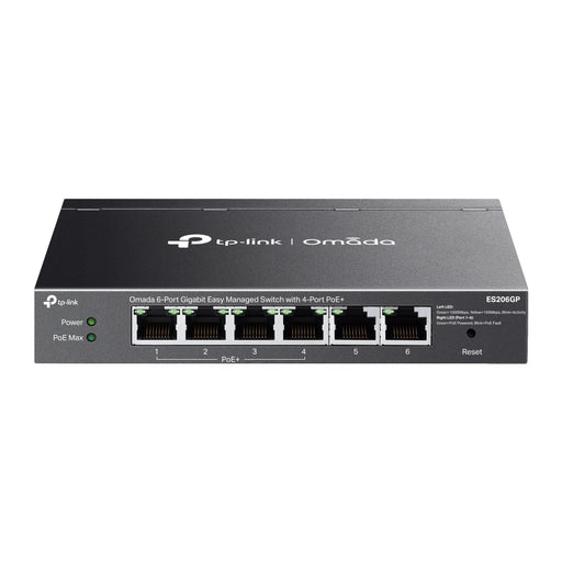 TP-Link Omada ES206GP 6-Port Gigabit Easy Managed Switch with 4-Port PoE+ - Civic Electronic