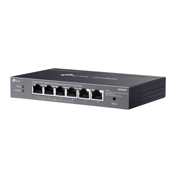 TP-Link Omada ES206GP 6-Port Gigabit Easy Managed Switch with 4-Port PoE+ - Civic Electronic