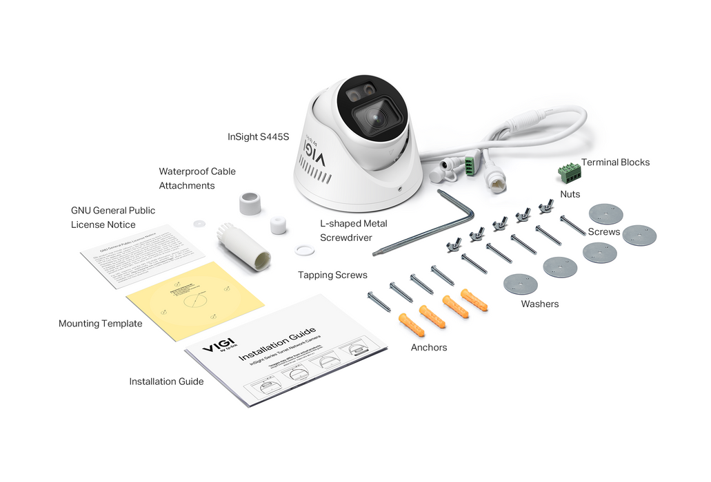 TP-Link VIGI InSight S445S 4MP ColourPro 2.0 Turret Network Camera - Civic Electronic