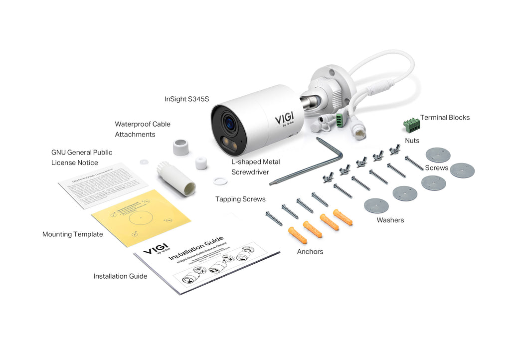 TP-Link VIGI InSight S345S 4MP Outdoor ColourPro 2.0 Bullet Network Camera - Civic Electronic