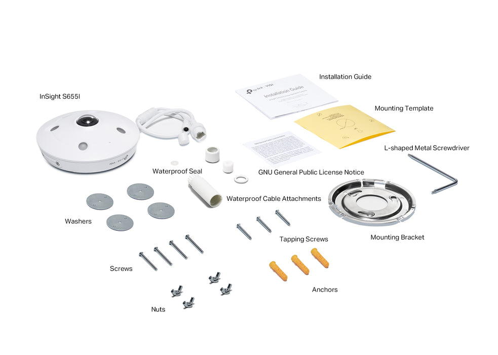 TP-Link VIGI InSight S655I 5MP IR Fisheye Network Camera - Civic Electronic