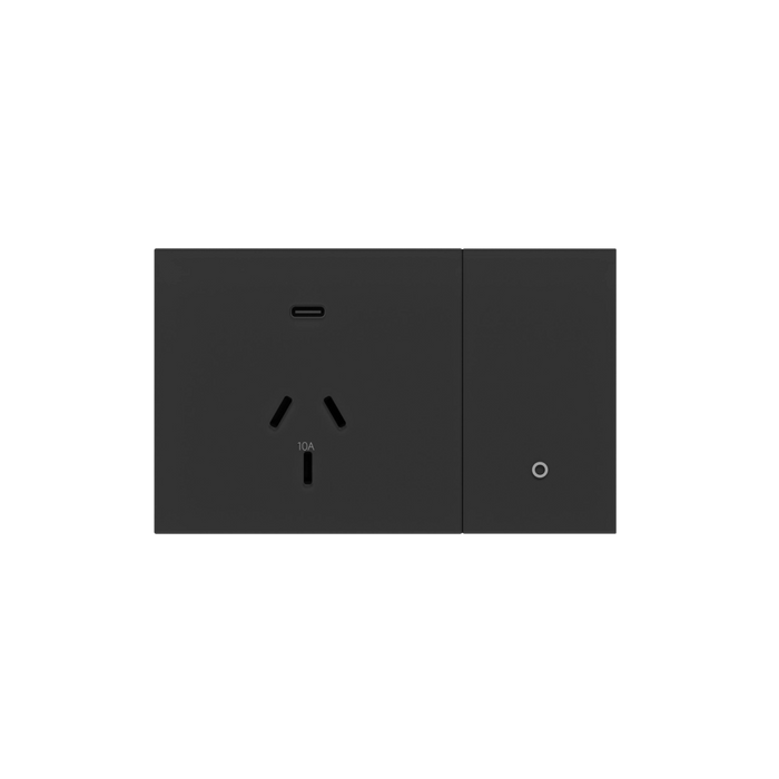 Konec Smart Outlet with Energy Monitoring Glass Black