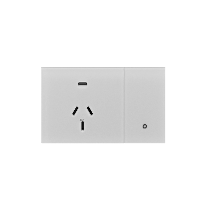 Konec Smart Outlet with Energy Monitoring Glass White
