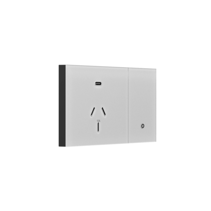 Konec Smart Outlet with Energy Monitoring Glass White