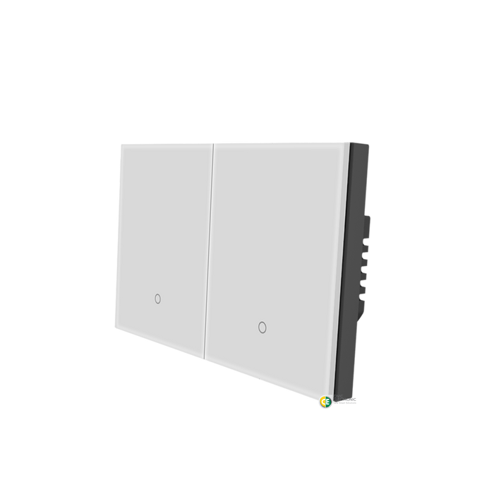 Konec Smart Switch K118 Floating Button 2G Glass White - No Neutral
