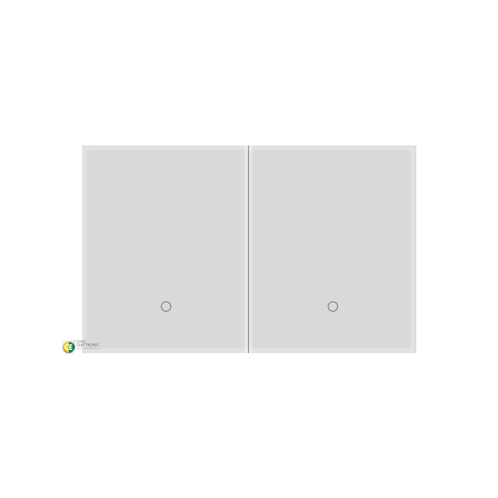 Konec Smart Switch K118 Floating Button 2G Glass White - No Neutral