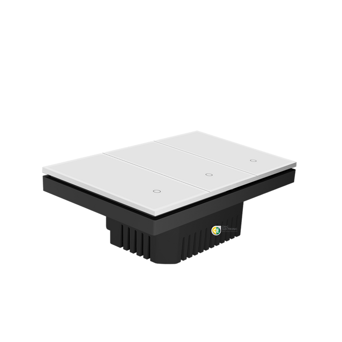 Konec Smart Switch K118 Floating Button 3G Glass White - No Neutral