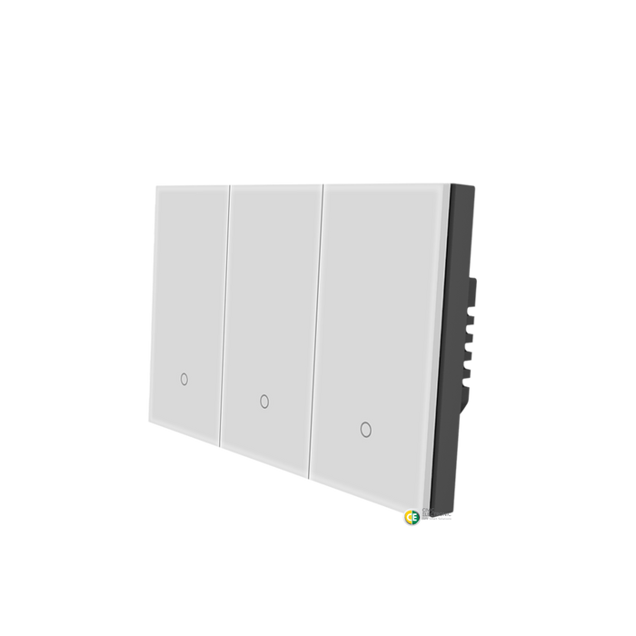 Konec Smart Switch K118 Floating Button 3G Glass White - No Neutral