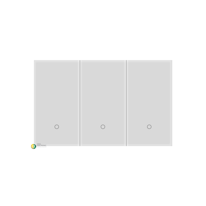 Konec Smart Switch K118 Floating Button 3G Glass White - No Neutral