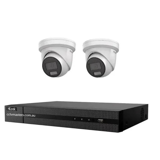 Hikvision HiLook 6MP  IntelliSense 4CH CCTV Kit: 2 x IP Turret Cameras + 4CH NVR) - Civic Electronic