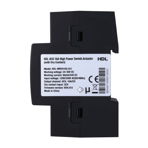 HDL 4CH 16A High Power Switch Actuator with Dry Contact MR0416D.431 - Civic Electronic