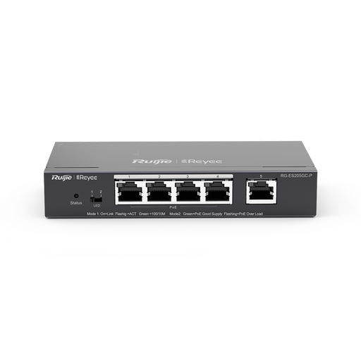 Ruijie Reyee RG-ES205GC-P, 5-Port Gigabit Smart Cloud Managed PoE Switch - Civic Electronic