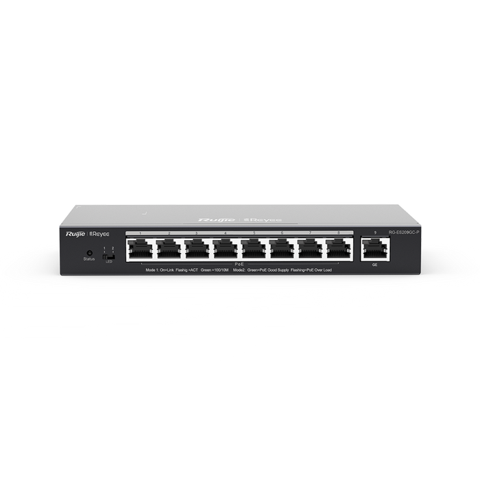 Ruijie Reyee RG-ES209GC-P, 9-Port Gigabit Smart Cloud Managed PoE Switch - Civic Electronic