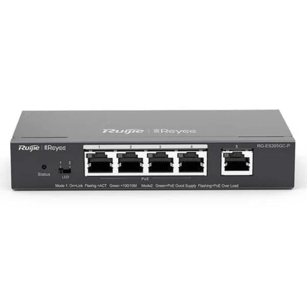 Ruijie Reyee 5 Port PoE+ Switch, RG-ES205GC-P - Civic Electronic