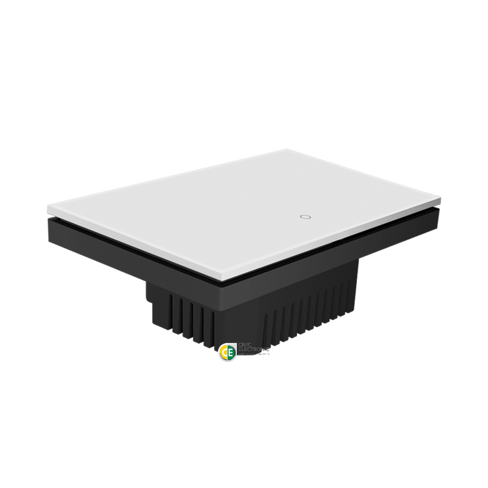 Konec Smart Switch K118 Floating Button 1G Glass White - No Neutral