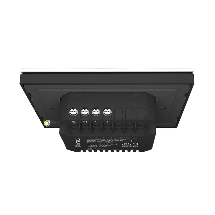 Konec Smart Switch K118 Floating Button 1G Glass White