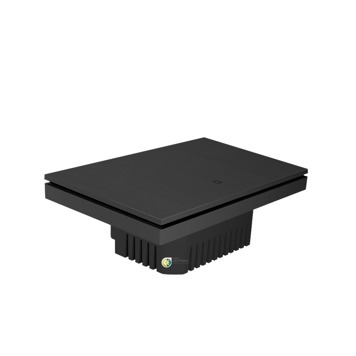 Konec Smart Switch Floating Button 1G Brushed Metal Black