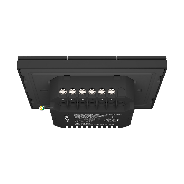 Konec Smart Switch Floating Button 3G Brushed Metal Black