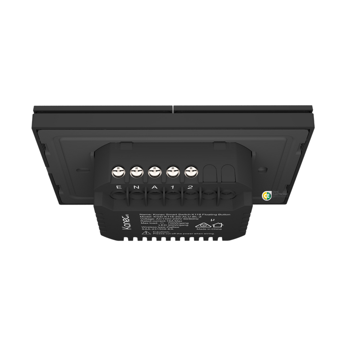 Konec Smart Switch Floating Button 2G Brushed Metal Black